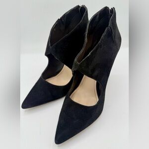 BCBGeneration 
Black Pointed Suede Toe Heels